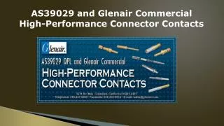 AS39029 and Glenair Commercial High-Performance Connector Contacts