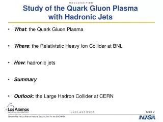 Study of the Quark Gluon Plasma with Hadronic Jets