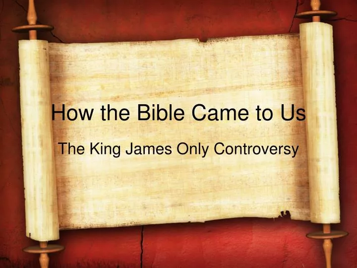 how the bible came to us