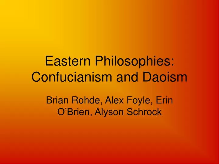 eastern philosophies confucianism and daoism