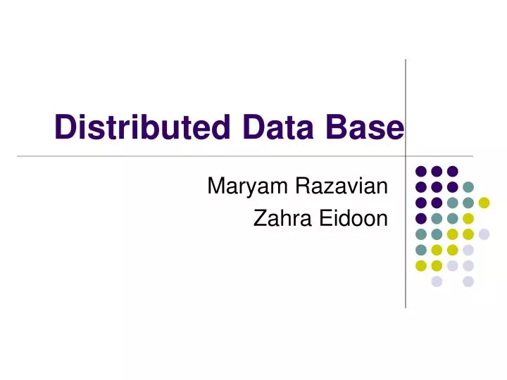distributed data base