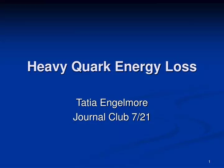 heavy quark energy loss