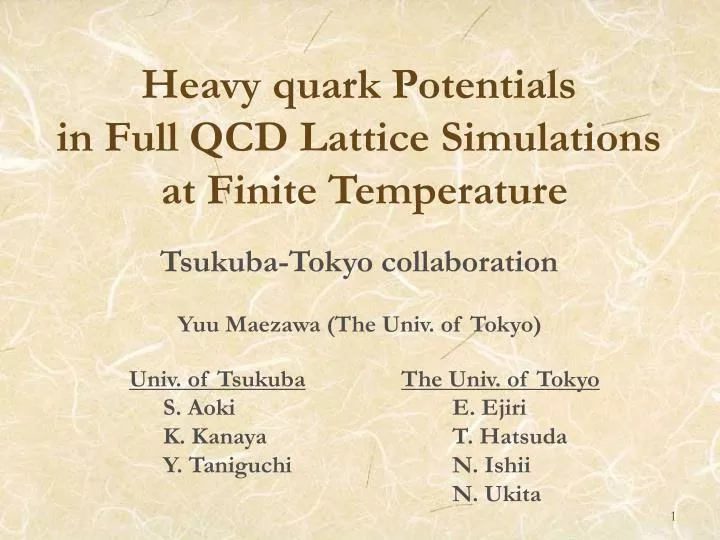 heavy quark potentials in full qcd lattice simulations at finite temperature