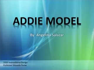 ADDIE MODEL