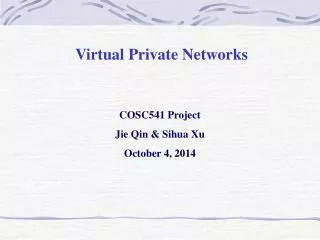 Virtual Private Networks