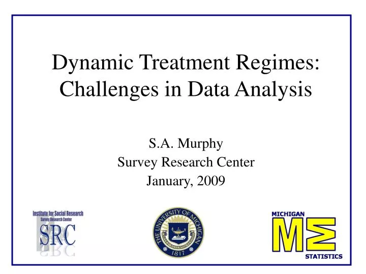 dynamic treatment regimes challenges in data analysis