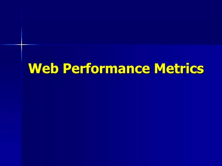 web performance metrics