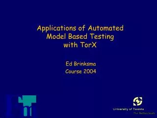 Applications of Automated Model Based Testing with TorX