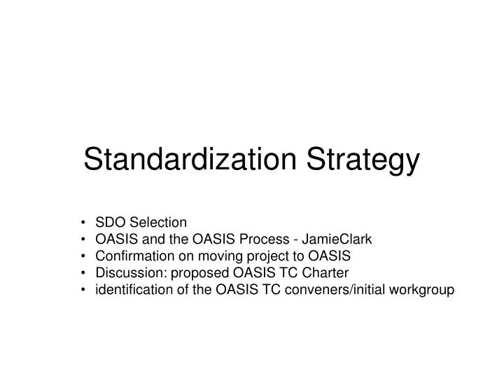 standardization strategy