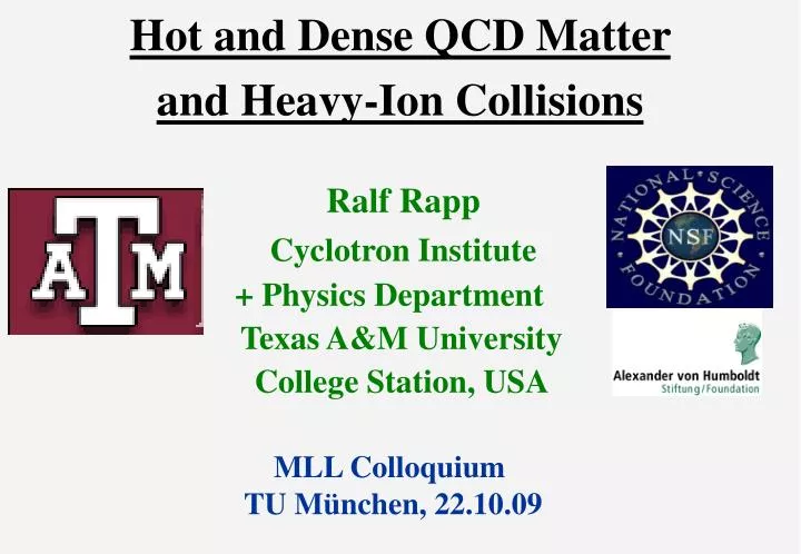 hot and dense qcd matter and heavy ion collisions