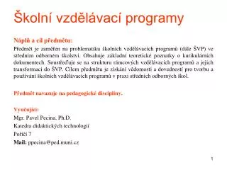 koln vzd l vac programy