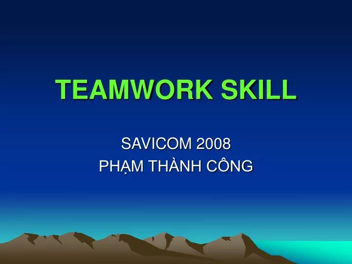 teamwork skill