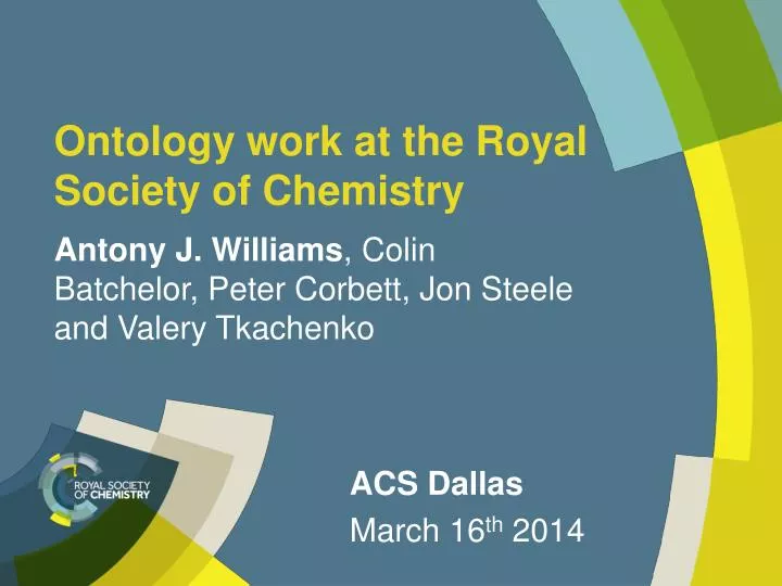 ontology work at the royal society of chemistry