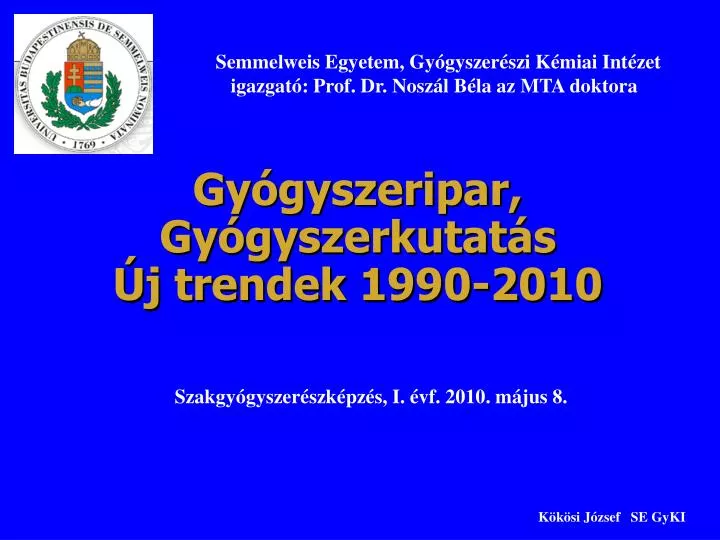 gy gyszeripar gy gyszerkutat s j trendek 1990 2010