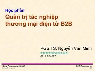 h c ph n qu n tr t c nghi p th ng m i i n t b2b