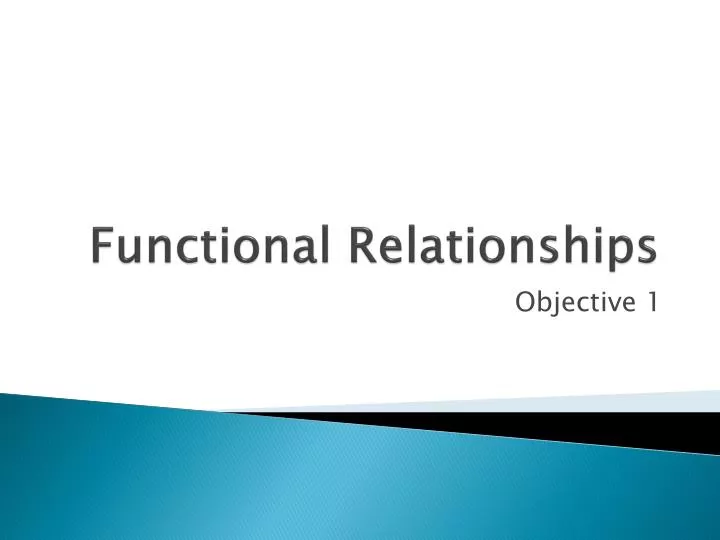 functional relationships