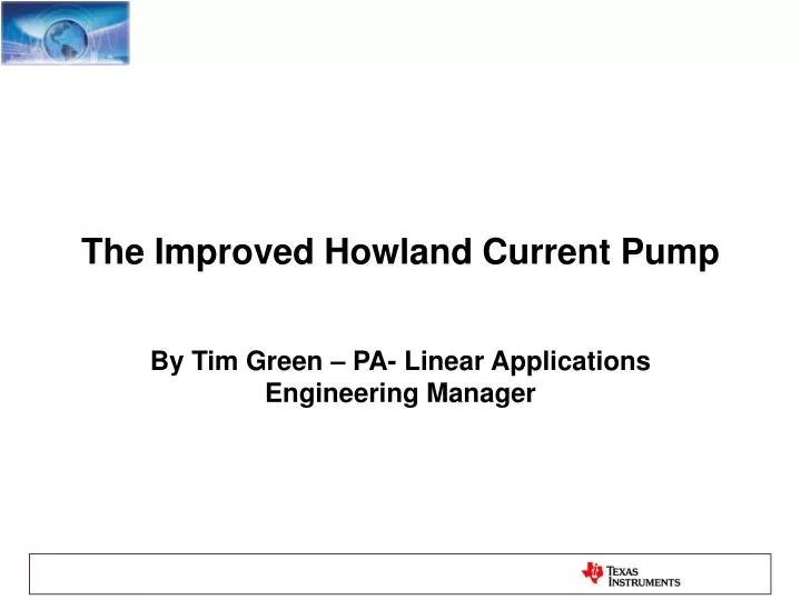 the improved howland current pump