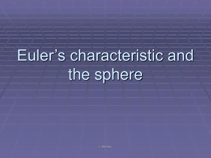 euler s characteristic and the sphere