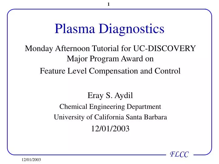 plasma diagnostics