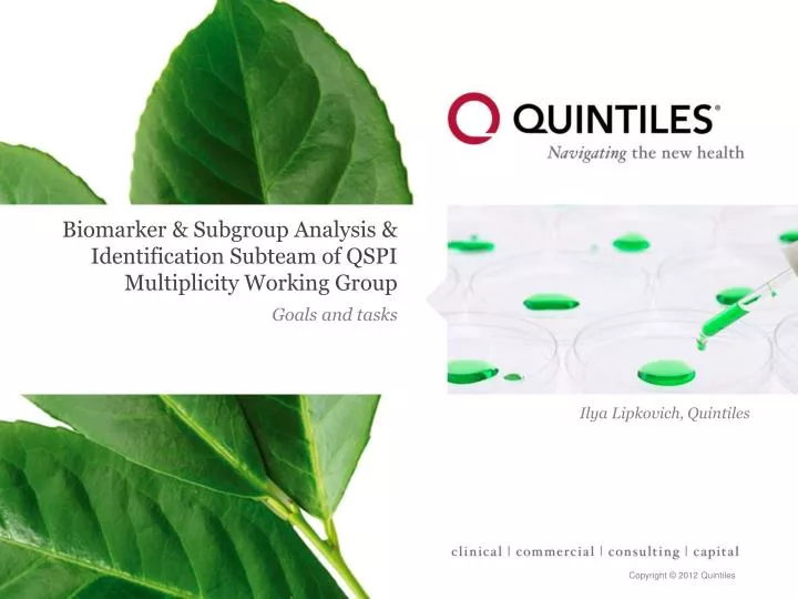 biomarker subgroup analysis identification subteam of qspi multiplicity working group