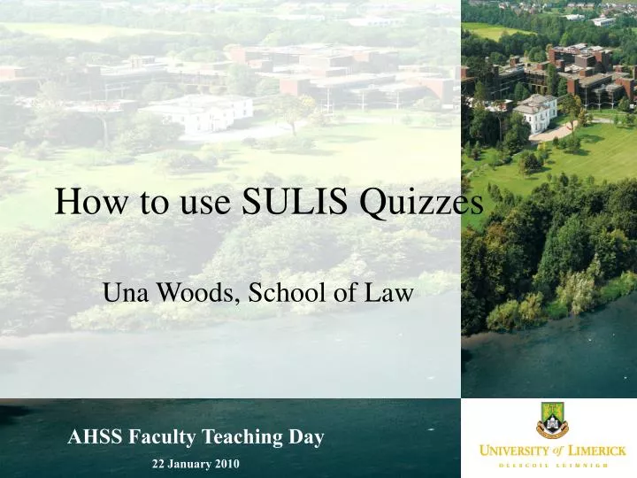 how to use sulis quizzes