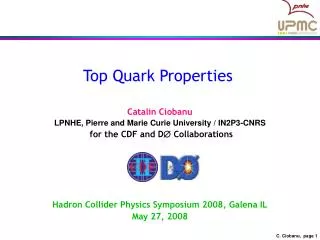 Top Quark Properties