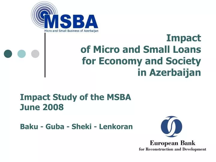 impact of micro and small loans for economy and society in azerbaijan