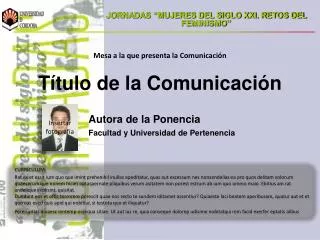 t tulo de la comunicaci n