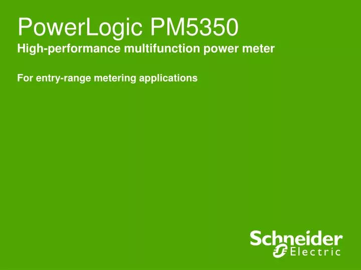 powerlogic pm5350 high performance multifunction power meter