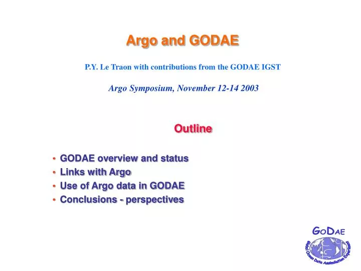 argo and godae