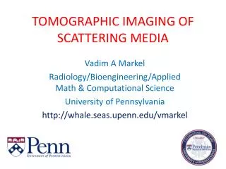 TOMOGRAPHIC IMAGING OF SCATTERING MEDIA