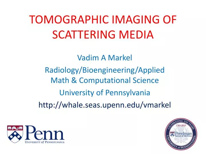 tomographic imaging of scattering media