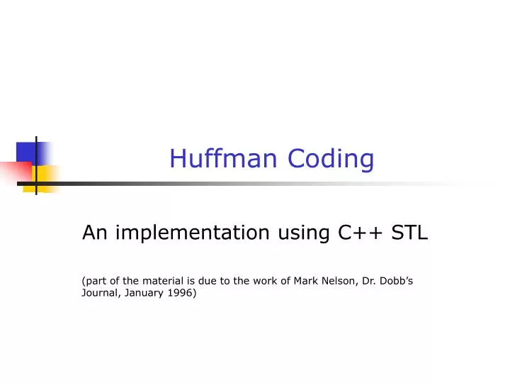 huffman coding