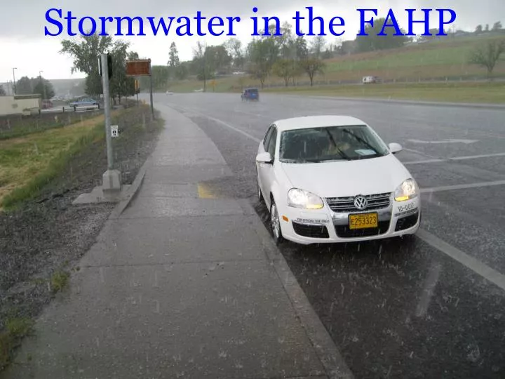 stormwater in the fahp