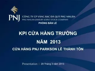 kpi c a h ng tr ng n m 2013 c a h ng pnj parkson l th nh t n
