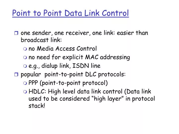 point to point data link control