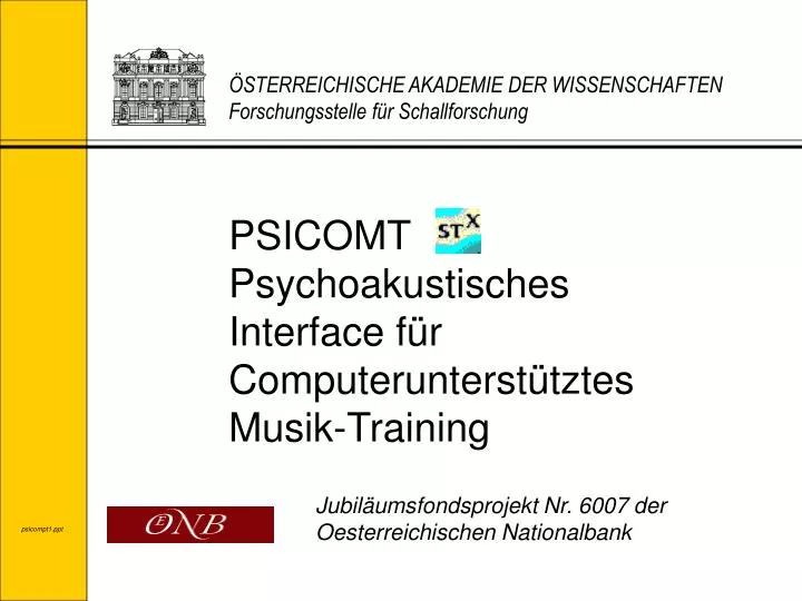 psicomt psychoakustisches interface f r computerunterst tztes musik training