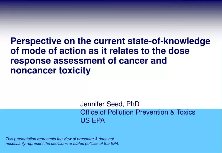 jennifer seed phd office of pollution prevention toxics us epa