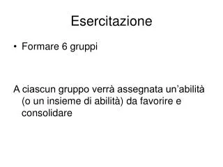esercitazione