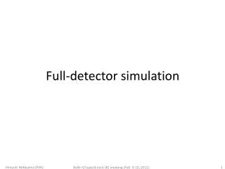 Full-detector simulation