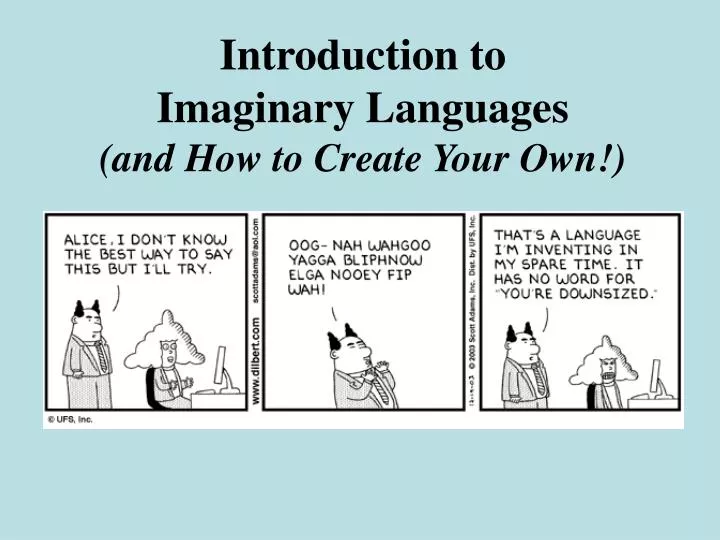 introduction to imaginary languages and how to create your own