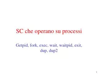 sc che operano su processi