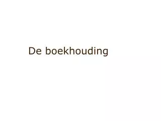 de boekhouding