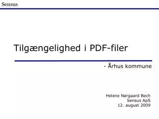 tilg ngelighed i pdf filer