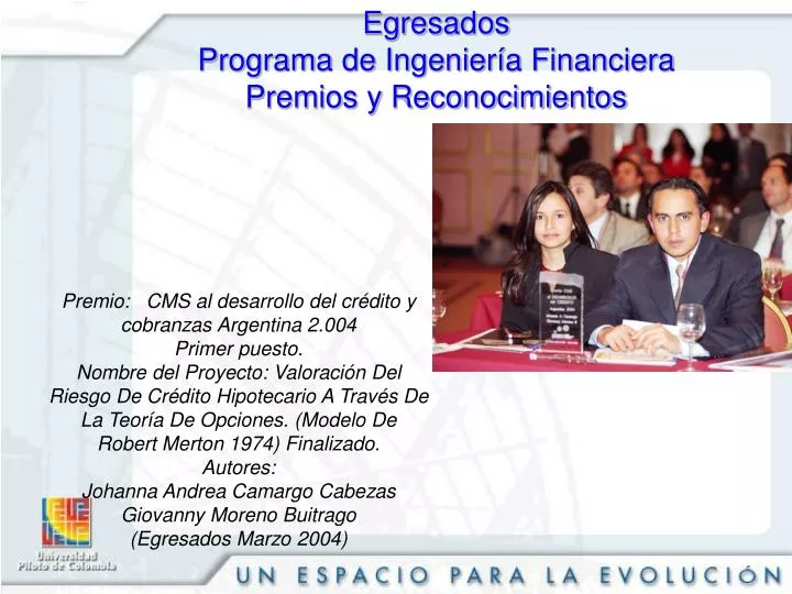 egresados programa de ingenier a financiera premios y reconocimientos