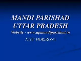 MANDI PARISHAD UTTAR PRADESH Website - upmandiparishad