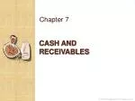 CASH AND RECEIVABLES - slide 1