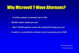 Why Microvolt T-Wave Alternans?