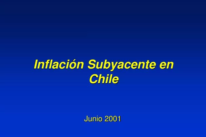 inflaci n subyacente en chile