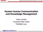 Human-human Communication and Knowledge Management - slide 1